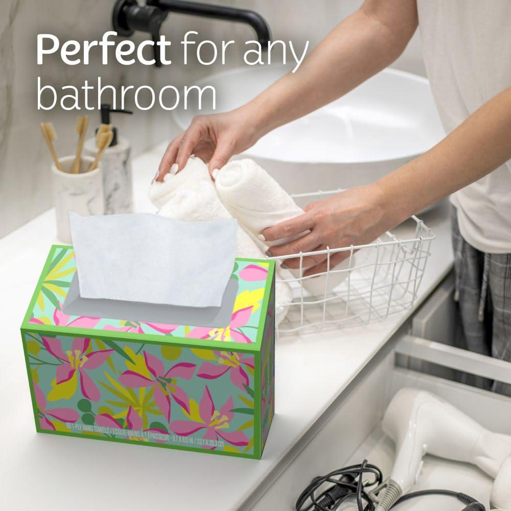 Kleenex Disposable Paper Hand Towels, 6 Boxes, 60 Tissues per Box, 360 Total Tissues, Packaging May Vary