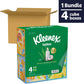 Kleenex Lotion Facial Tissues with Coconut Oil, 4 Cube Boxes, 60 Tissues per Box, 3-Ply, Soft & Moisturizing for Your Skin