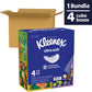 Kleenex Kleenex Ultra Soft Facial Tissues, 4 Cube Boxes, 60 Tissues Per Box, 3-Ply (240 Total Tissues), Packaging May Vary