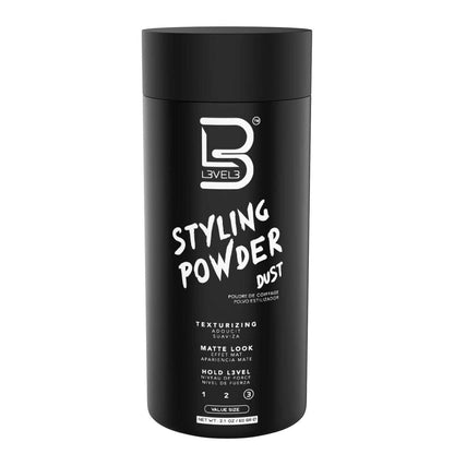 L3 L3 Level 3 Styling Powder - Natural Look Mens Powder - Easy To Apply With No Oil Or Greasy Residue