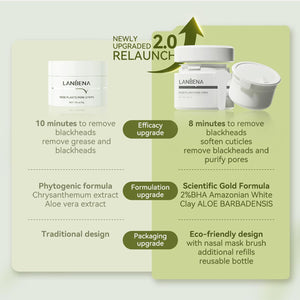 LANBENA Blackhead Remover Black Mask Charcoal Mask Peel Off Mask Facial Pore Cleanser Purifying Face Mask Nose Strips 1.06 Ounce,