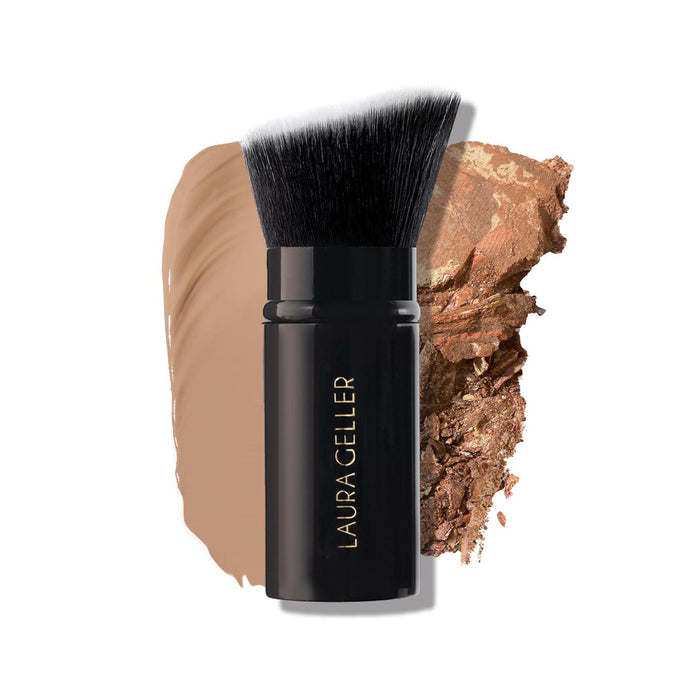 LAURA GELLER NEW YORK LAURA GELLER NEW YORK Retractable Black Kabuki Brush For Liquid, Cream And Powder Face Makeup With Aluminum Handle