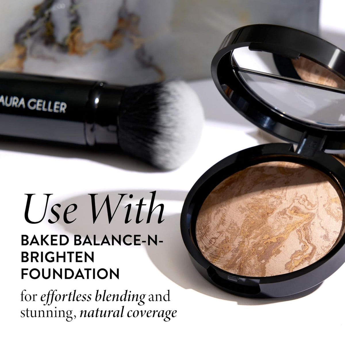 LAURA GELLER NEW YORK LAURA GELLER NEW YORK Retractable Airbrush Kabuki Brush For All Face Makeup And Foundation For Liquid, Cream And Powder Face Makeup With Aluminum Handle