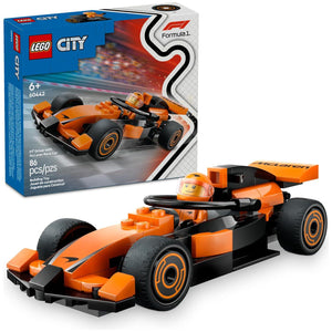 LEGO City McLaren F1 Car Toy 60442 with Driver Minifigure Gift Set for Kids Age 6+