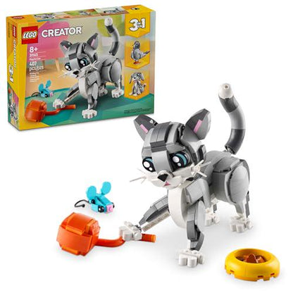 LEGO Creator 3 in 1 Animal Set 31163 Build Playful Cat Dog or Pigeon Birthday Gift for Kids Ages 8 Plus