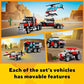 LEGO Creator 3-in-1 Flatbed Truck Helicopter Toy Set, Transforms into Plane & Hot Rod, Ages 7+, 31146
