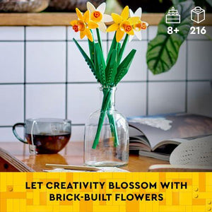 LEGO Daffodils Artificial Flower Building Kit for Kids Ages 8 and Up Decorative Gift 40747