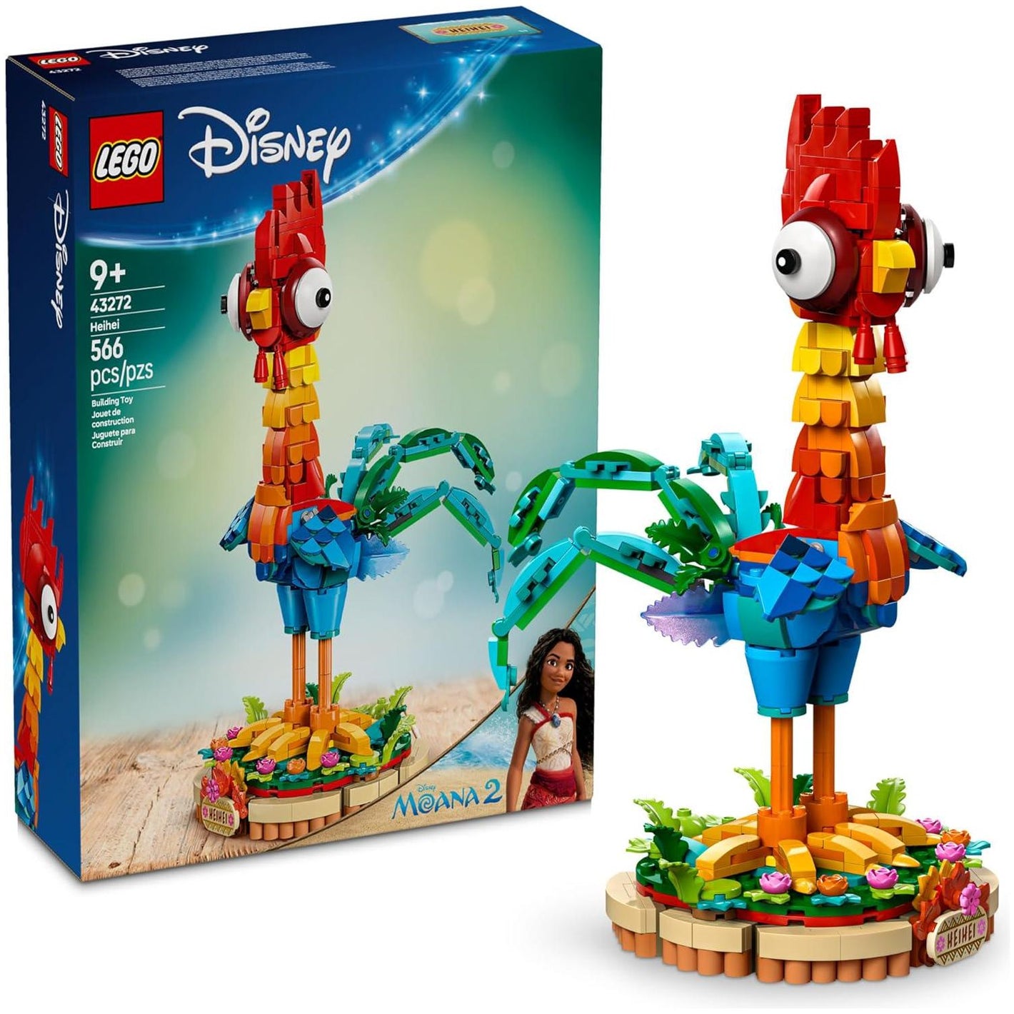 LEGO Disney Moana and Heihei Building Toy Set 43272 Kids Gift for Ages 9 Plus Easter Disney Princess Inspired Playset