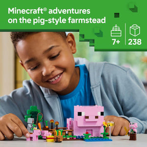 LEGO Minecraft Baby Pig House 21268 Building Set with 2 Minifigures for Boys and Girls Age 7 Plus