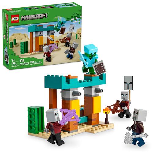 LEGO Minecraft The Illager Desert Patrol Playset, 21267, 4 Figures, Age 7+, Buildable Toy Gift for Boys & Girls