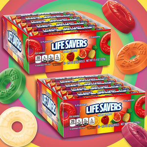 Life Savers 5 Flavors Hard Candy Rolls, 1.14 oz, 10 Count, Pack of 2