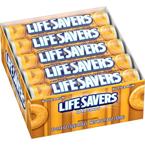 Life Savers Butter Rum Hard Candy, Bulk, 1.14 oz, 20 Single Packs