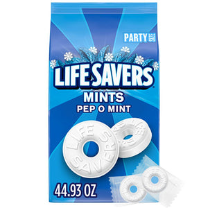 Life Savers Pep-O-Mint Peppermint Hard Candy, Individually Wrapped, Party Size 44.93 oz Bag