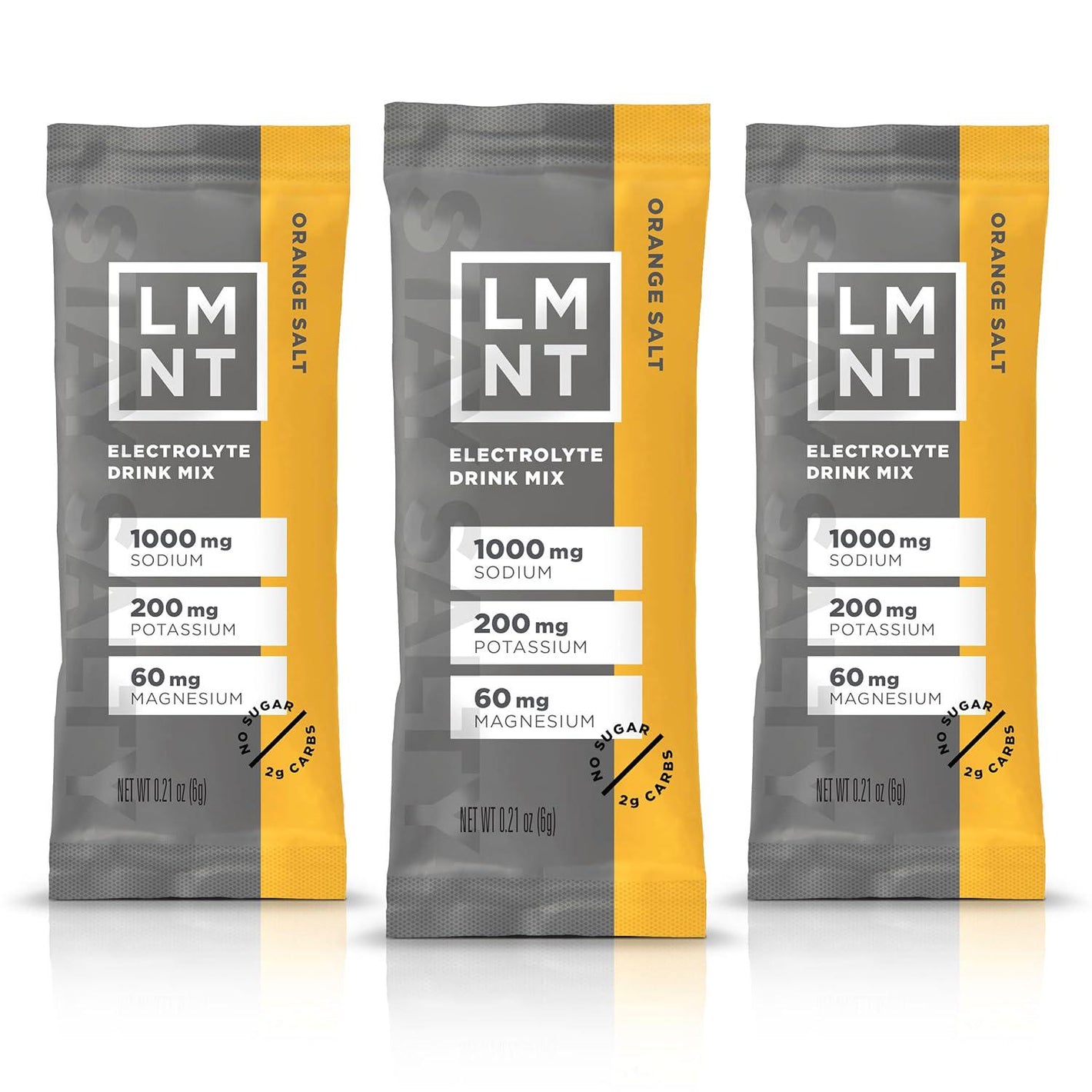 LMNT Zero Sugar Electrolytes, Orange Salt Drink Mix, 30 Count