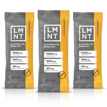 LMNT Zero Sugar Electrolytes, Orange Salt Drink Mix, 30 Count