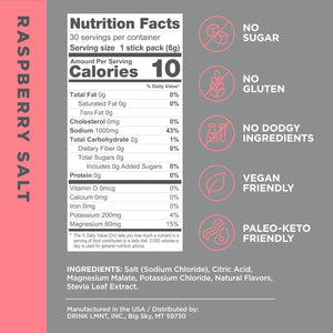 Drink LMNT LMNT Zero Sugar Electrolytes - Raspberry Salt | Drink Mix | 30-Count