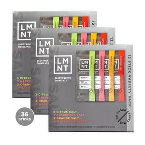 LMNT Zero Sugar Electrolytes Variety Pack Bundle, 36 Count Drink Mix