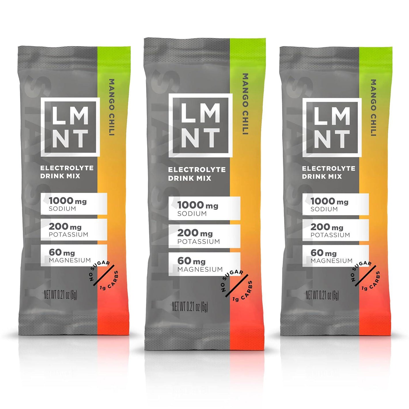 Drink LMNT Zero Sugar Electrolytes, Mango Chili Salt Drink Mix, 30 Count