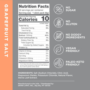 Drink LMNT LMNT Zero Sugar Electrolytes - Grapefruit Salt | Drink Mix | 30 Count