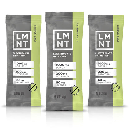 Drink LMNT Zero Sugar Electrolytes, Citrus Salt Drink Mix, 30 Count