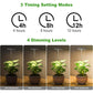 LORDEM Grow Light, Full Spectrum LED Plant Light For Indoor Plants, Height Adjustable Growing Lamp With Auto On/Off Timer 4/8/12H, 4 Dimmable Brightness, Ideal For Small Plants, 2 Packs,