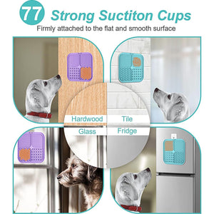LUKITO Dog & Cat Lick Mats, 2 Pack, Suction Cup Lick Pads for Bathing, Anxiety, Grooming, Boredom Relief