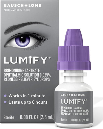 LUMIFY LUMIFY Redness Reliever Eye Drops, For Whiter And Brighter Looking Eyes, 0.08 Fl Oz (2.5 ML)