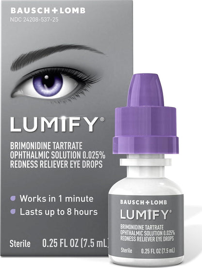 LUMIFY LUMIFY Redness Reliever Eye Drops, For Whiter And Brighter Looking Eyes, 0.25 Fl Oz (7.5 ML)
