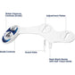 LUXE Bidet NEO 120 - Self-Cleaning Nozzle, Fresh Water Non-Electric Bidet Attachment For Toilet Seat, Adjustable Water Pressure, Rear Wash (Blue),895063002784
