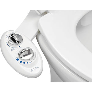 LUXE Bidet NEO 120 - Self-Cleaning Nozzle, Fresh Water Non-Electric Bidet Attachment For Toilet Seat, Adjustable Water Pressure, Rear Wash (White),