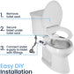 LUXE Bidet NEO 185 - Self-Cleaning, Dual Nozzle, Non-Electric Bidet Attachment For Toilet Seat, Adjustable Water Pressure, Rear And Feminine Wash (Blue),