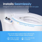 LUXE Bidet NEO 185 - Self-Cleaning, Dual Nozzle, Non-Electric Bidet Attachment For Toilet Seat, Adjustable Water Pressure, Rear And Feminine Wash (Blue),