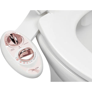 LUXE Bidet NEO 185 - Self-Cleaning, Dual Nozzle, Non-Electric Bidet Attachment For Toilet Seat, Adjustable Water Pressure, Rear And Feminine Wash (Rose Gold),