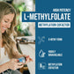 Triquetra Health L Methyl Folate 15mg Plus Methyl B12 Cofactor High Potency, Active 5-MTHF Form - Supports Mood, Methylation, Cognition Bioactive Forms Of Vitamin B9 And B12 (60 Capsules 60 Servings)
