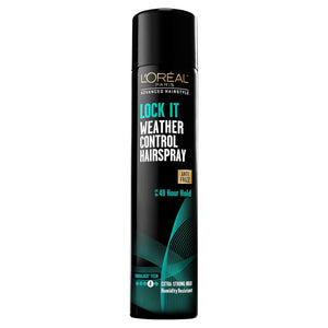 L'Oreal Paris Lock It Hairspray, 1 Pc, 8.25 oz, Advanced Weather Control Formula, Long Hold, Pack May Vary, Frizz-Resistant