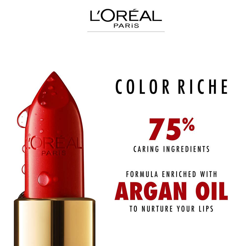L Oréal Paris Colour Riche Original Creamy, Hydrating Satin Lipstick With Argan Oil And Vitamin E, Le Rouge Paris , 1 Count,