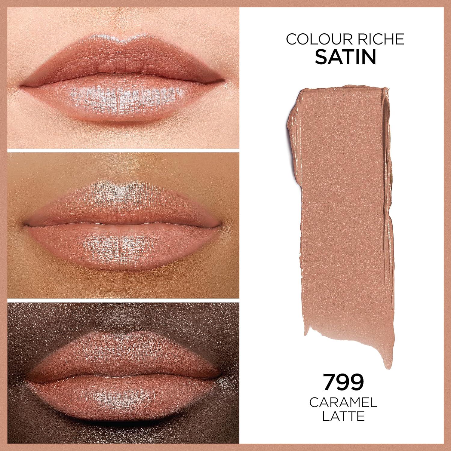 L Oréal Paris Colour Riche Original Creamy, Hydrating Satin Lipstick With Argan Oil And Vitamin E, Caramel Latte , 1 Count,