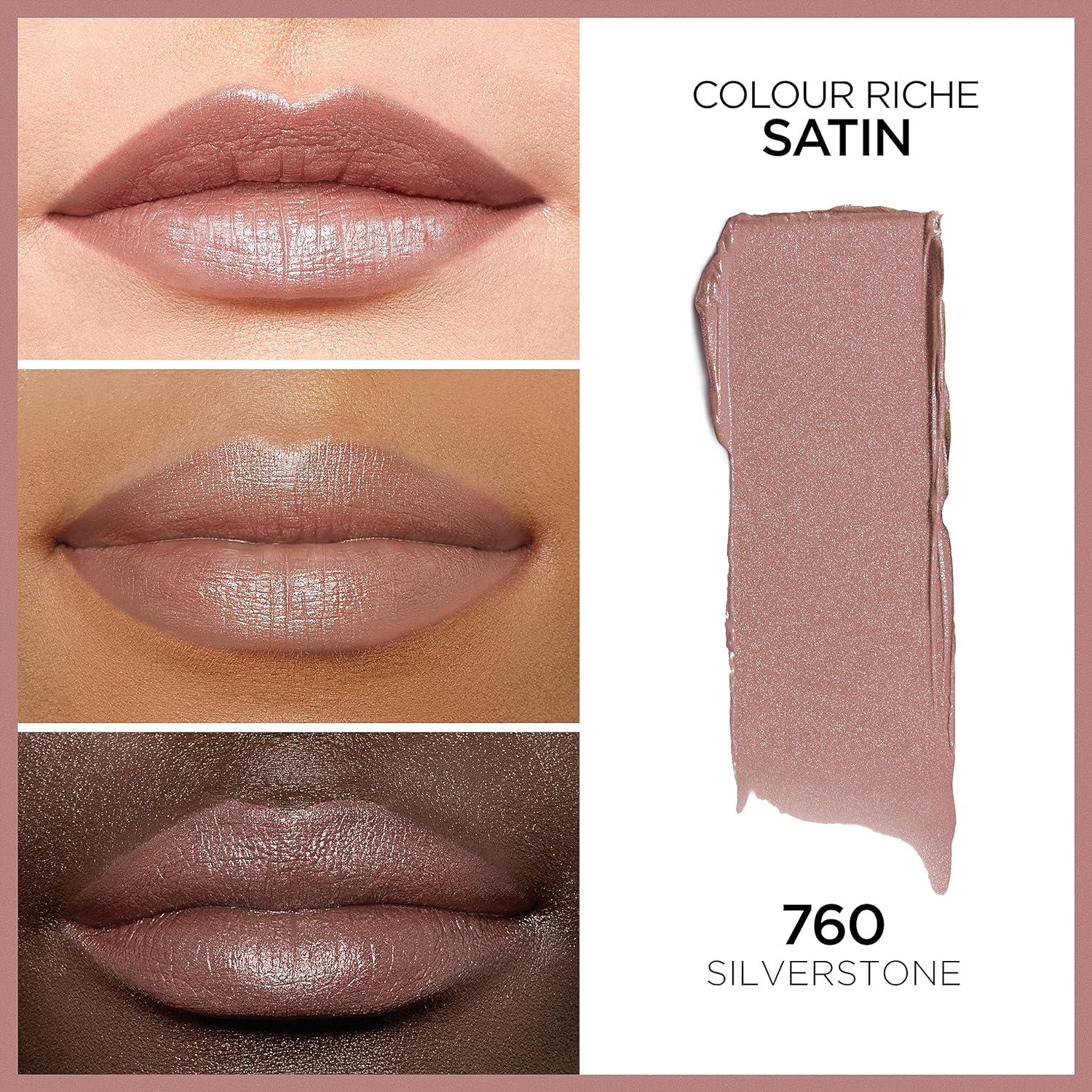 L Oréal Paris Colour Riche Original Creamy, Hydrating Satin Lipstick With Argan Oil And Vitamin E, Silverstone , 1 Count,