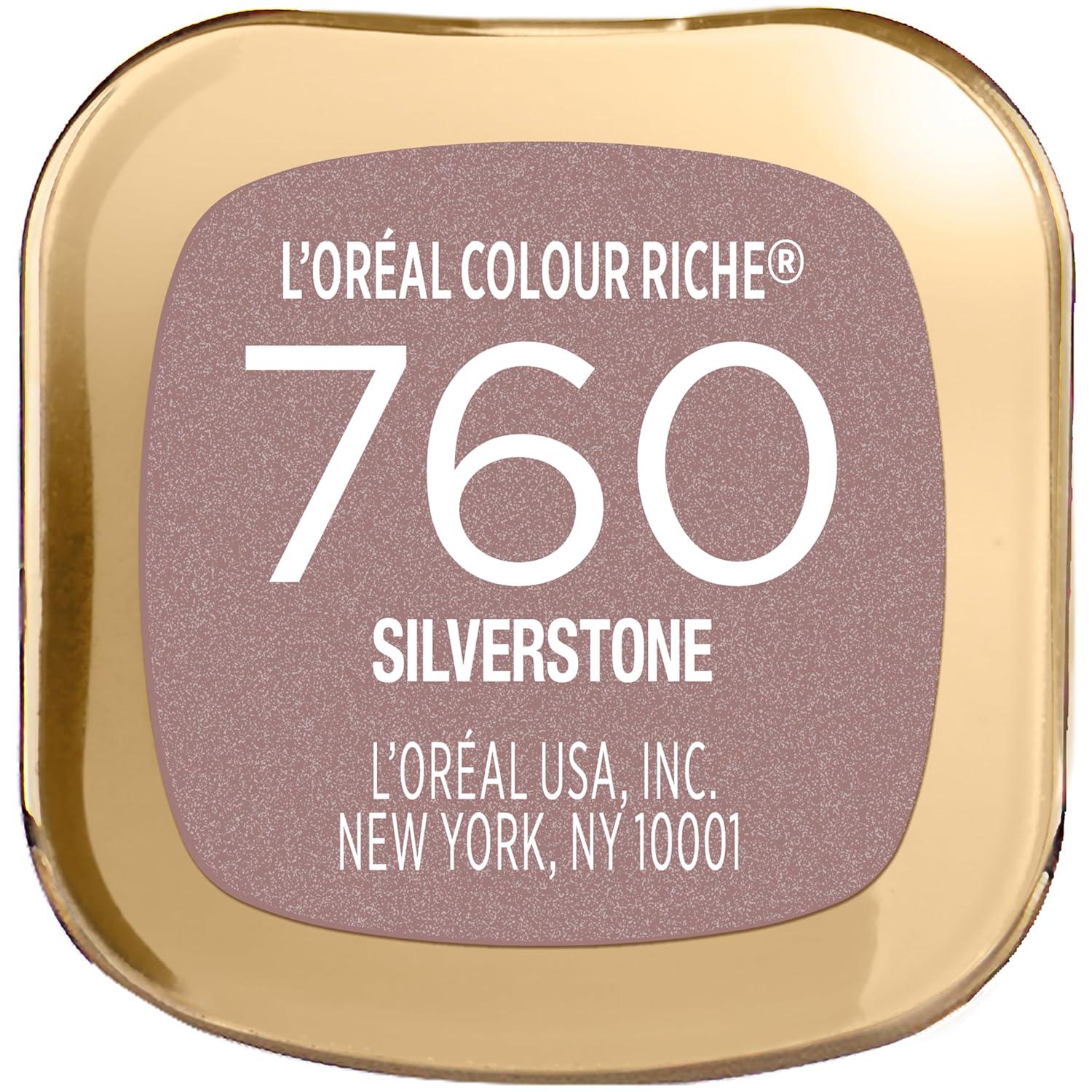 L Oréal Paris Colour Riche Original Creamy, Hydrating Satin Lipstick With Argan Oil And Vitamin E, Silverstone , 1 Count,