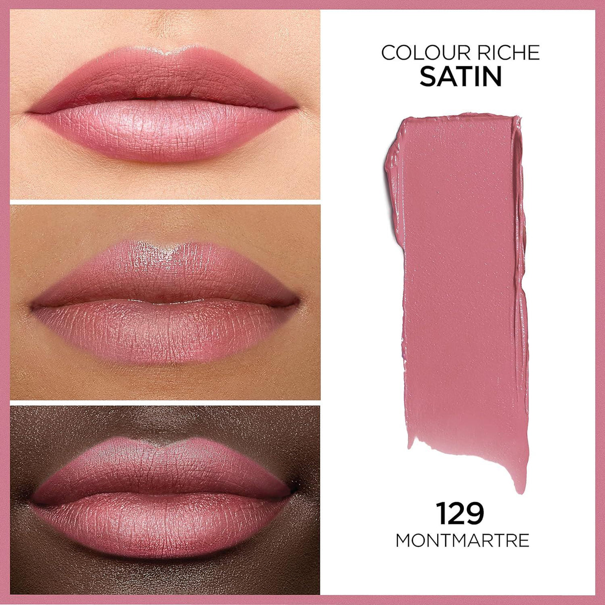 L Oréal Paris Colour Riche Original Creamy, Hydrating Satin Lipstick With Argan Oil And Vitamin E, Montmartre , 1 Count,