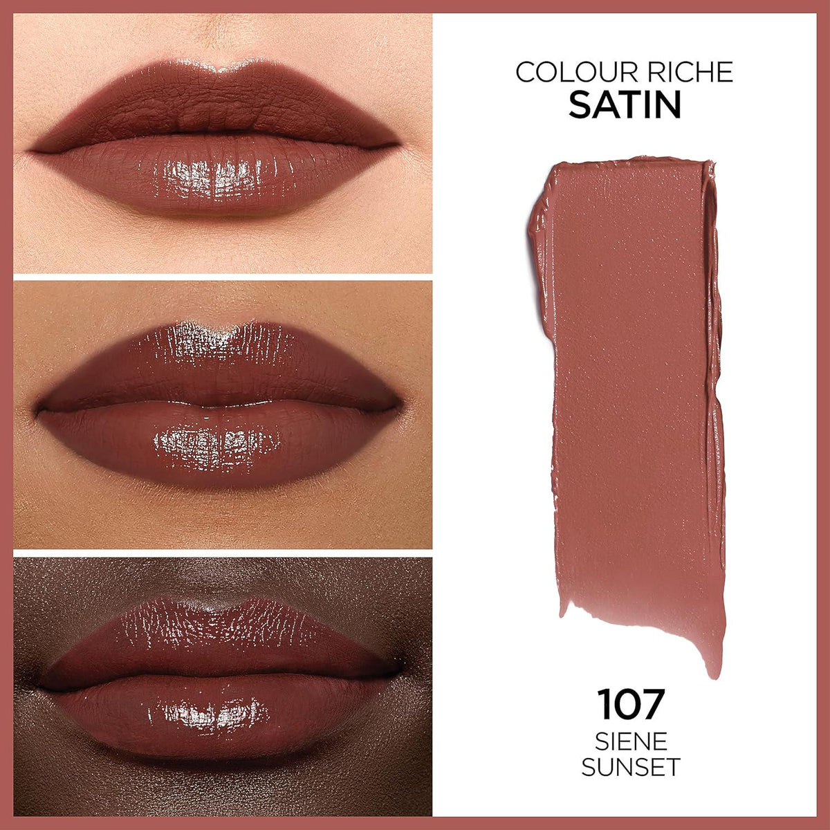 L Oréal Paris Colour Riche Original Creamy, Hydrating Satin Lipstick With Argan Oil And Vitamin E, Seine Sunset , 1 Count,