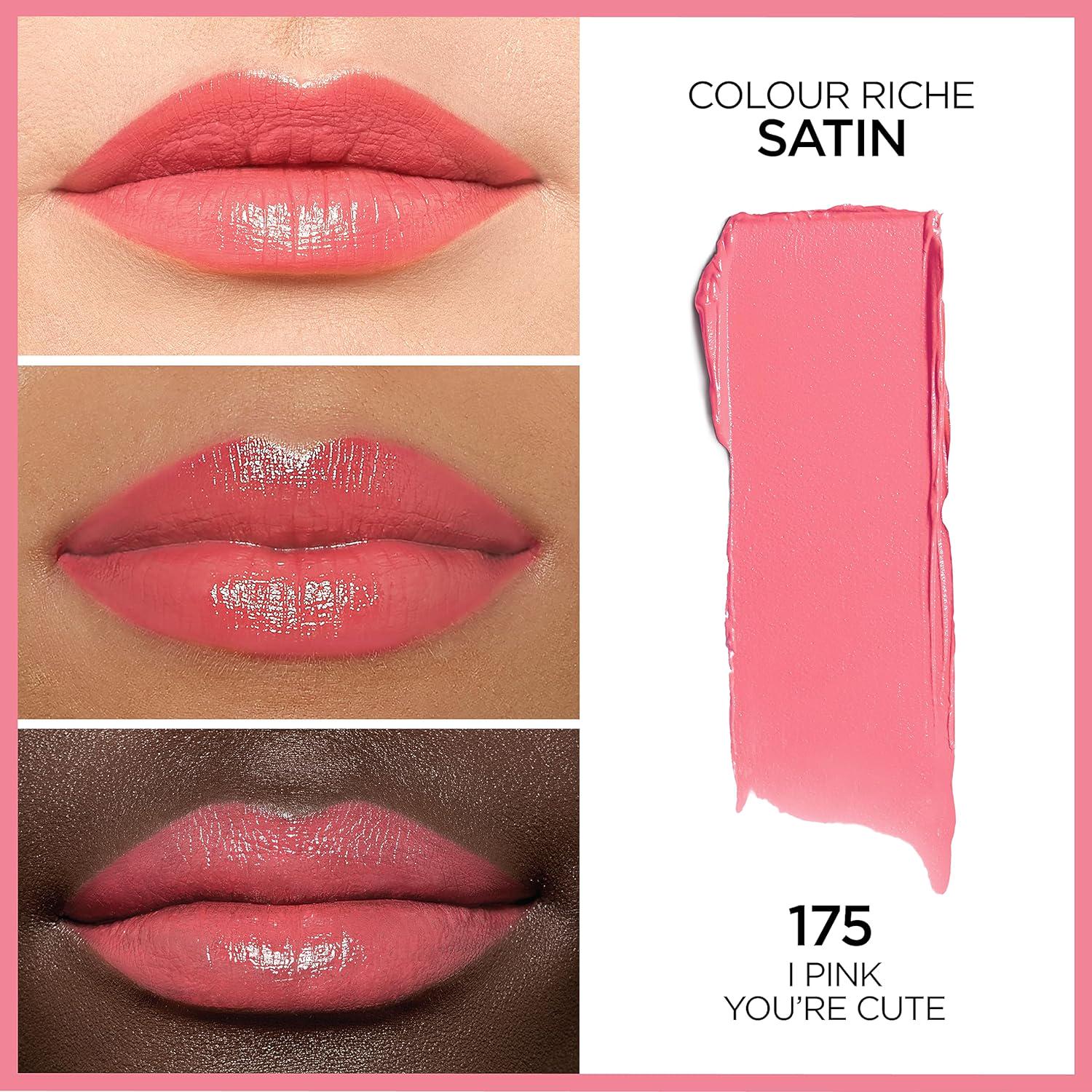 L Oréal Paris Colour Riche Original Creamy, Hydrating Satin Lipstick With Argan Oil And Vitamin E, I Pink You're Cute , 1 Count,