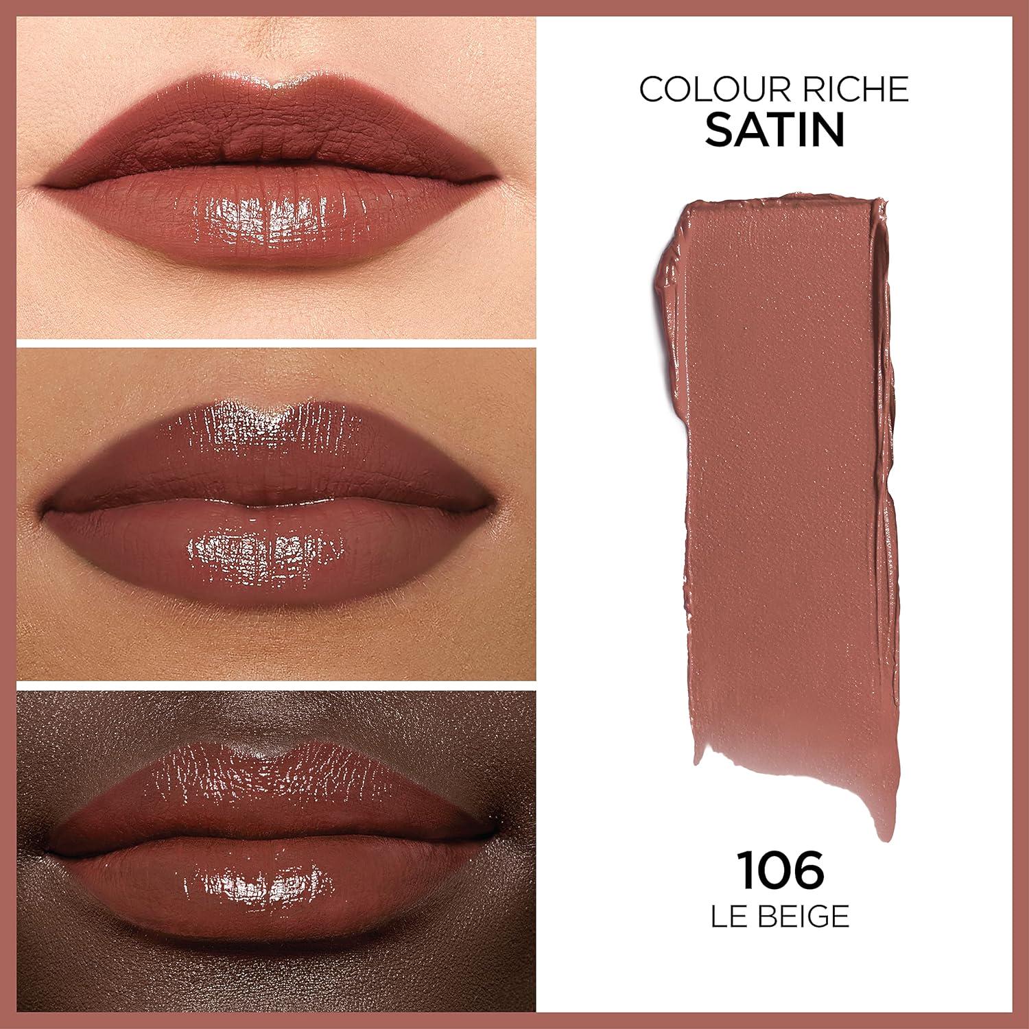 L Oréal Paris Colour Riche Original Creamy, Hydrating Satin Lipstick With Argan Oil And Vitamin E, Le Beige , 1 Count,