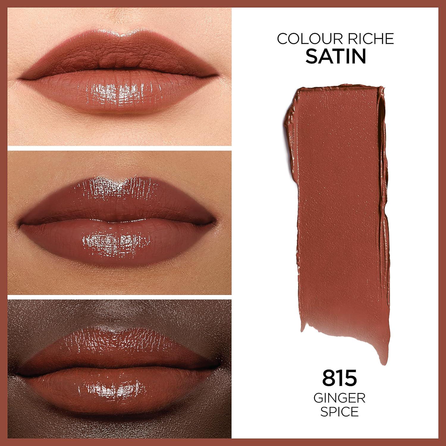 L Oréal Paris Colour Riche Original Creamy, Hydrating Satin Lipstick With Argan Oil And Vitamin E, Ginger Spice , 1 Count,