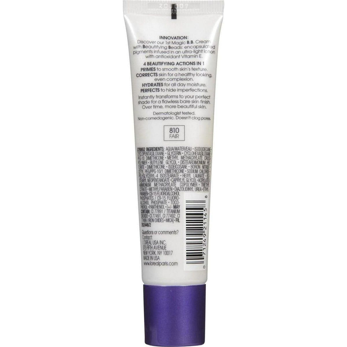 L'Oréal Paris Makeup Magic Skin Beautifier BB Cream Tinted Moisturizer, Fair, 1 Fl Oz, 1 Count,