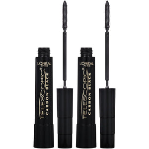 L Oréal Paris Makeup Telescopic Original Lengthening, Lash Separating Mascara With Dual Precision Brush, Washable, Carbon Black, 0.27 Fl Oz., 2 Count,