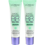 L'Oréal Paris Makeup Magic Skin Beautifier BB Cream Tinted Moisturizer, Anti-Redness, 1 Fl Oz, 2 Count,