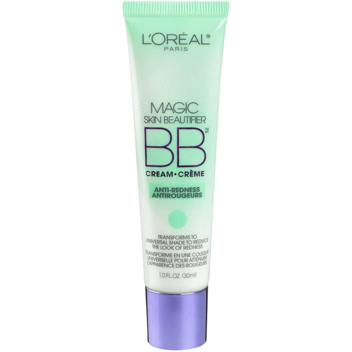 L'Oréal Paris Makeup Magic Skin Beautifier BB Cream Tinted Moisturizer, Anti-Redness, 1 Fl Oz, 1 Count,