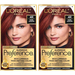 L Oréal Paris Superior Preference Luminous Fade-Defying Permanent Hair Color, Hair Dye For Up To 9 Weeks Of Radiance, Dark Auburn 4R, 1 Hair Dye Kit (Pack Of 2),