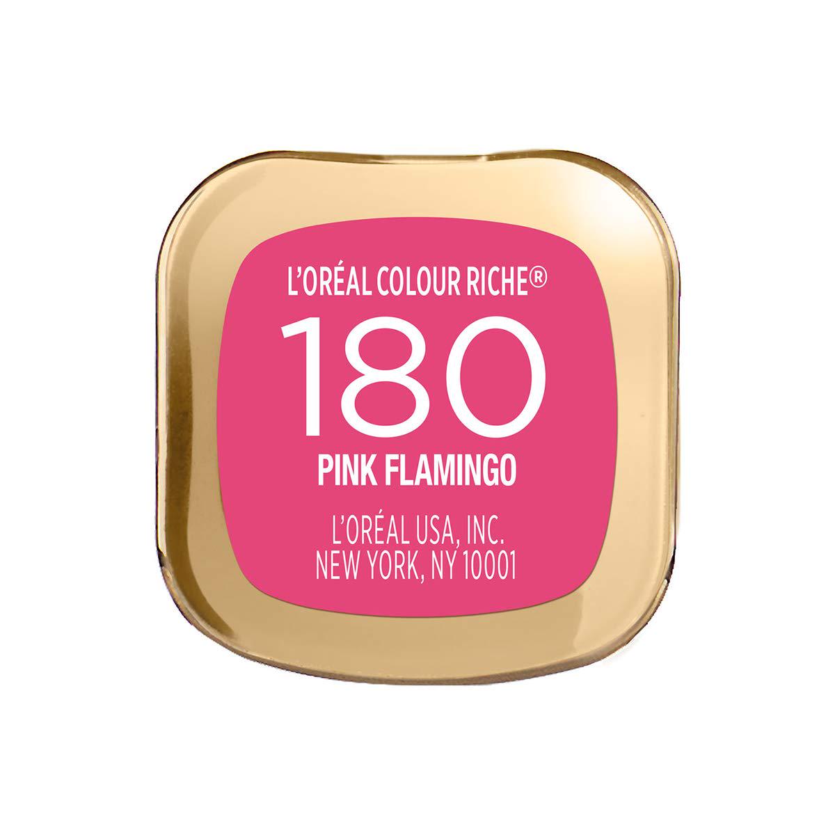L'Oreal Paris Colour Riche Original Creamy, Hydrating Satin Lipstick With Argan Oil And Vitamin E, Pink Flamingo , 1 Count,